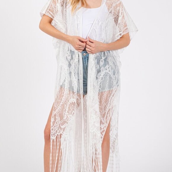 White Lace Cover-up - Picture 2 of 3